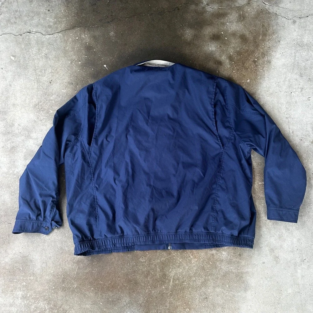 Polo Ralph Lauren Harrington Jacket Men 4XLT Navy Blue Vintage Lined Windbreaker